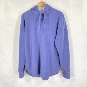 PacSun Fleece Pullover Hooded Sweatshirt Light Purple Med